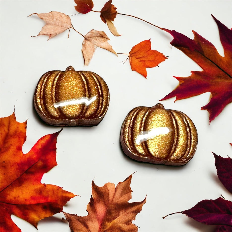 Shimmer Pumpkin Studs