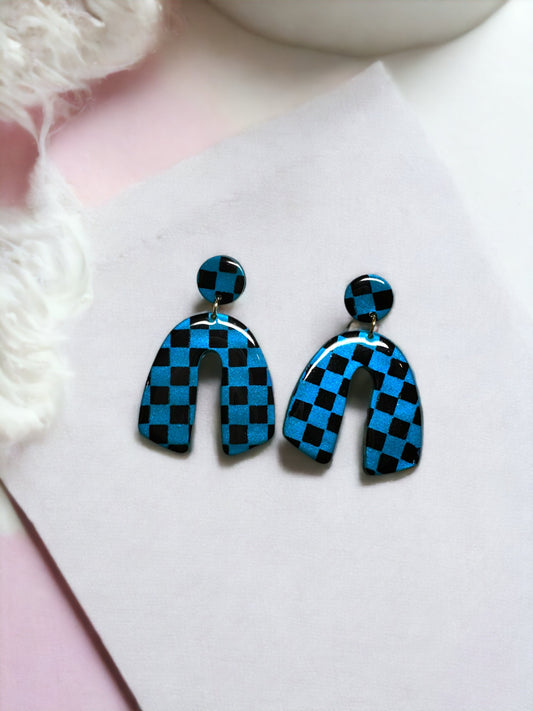 Checkered Arches | Teal & Black